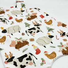 Load image into Gallery viewer, Festive Farm Footed Romper

