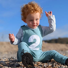 Load image into Gallery viewer, Green Birthday Romper
