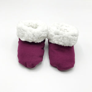 Plain Purple Winter Booties