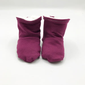 Plain Purple Winter Booties