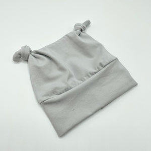Plain Grey Double Knot Hat