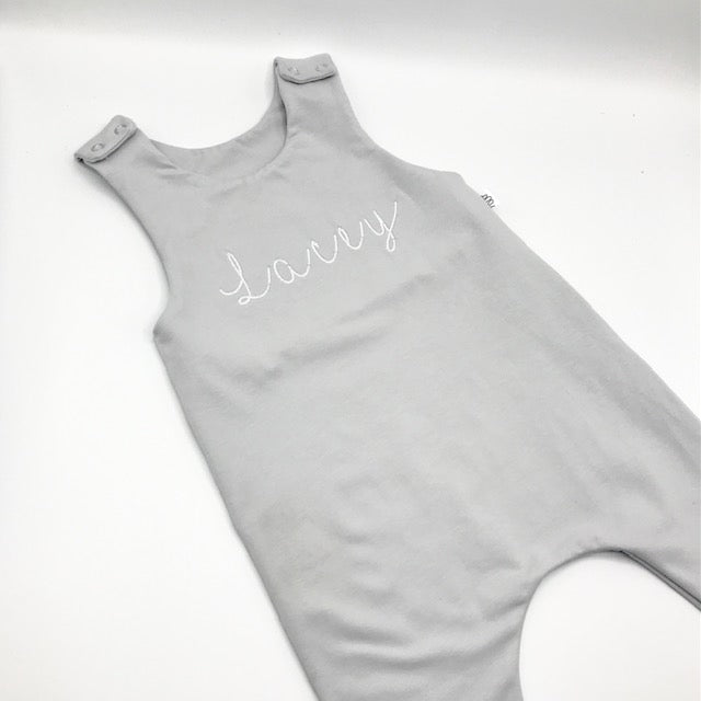 Grey Personalised Romper