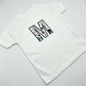 Vintage Leaves Appliqué T-Shirt