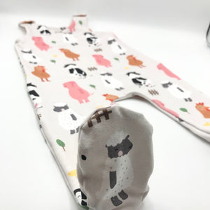 Farmyard Friends Footed Romper