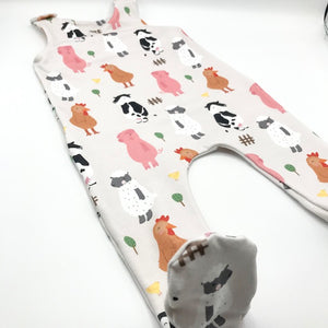 Farmyard Friends Footed Romper