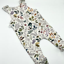 Load image into Gallery viewer, Vintage Leaves Footed Romper

