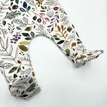 Load image into Gallery viewer, Vintage Leaves Footed Romper
