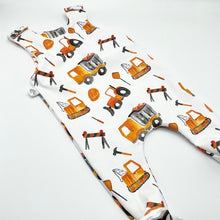 Load image into Gallery viewer, Construction Footed Romper
