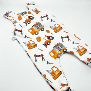 Construction Footed Romper