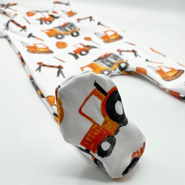 Construction Footed Romper