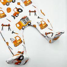Load image into Gallery viewer, Construction Footed Romper
