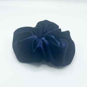 Navy Velvet Scrunchie
