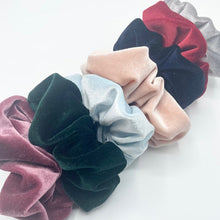 Load image into Gallery viewer, Navy Velvet Scrunchie
