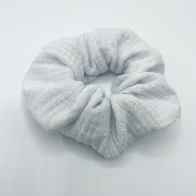 White Muslin Scrunchie