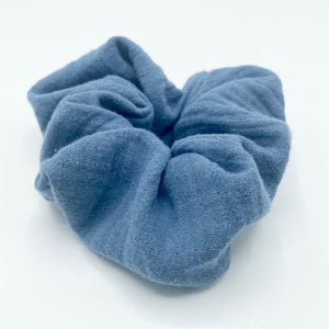 Blue Muslin Scrunchie
