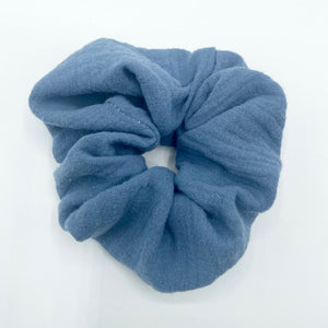 Blue Muslin Scrunchie