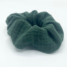 Load image into Gallery viewer, Forrest Green Muslin Scrunchie
