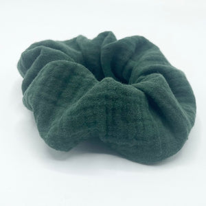Forrest Green Muslin Scrunchie