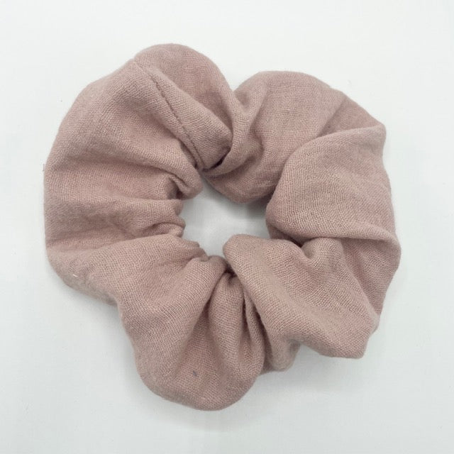 Pink Muslin Scrunchie