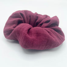 Load image into Gallery viewer, Wine Red Muslin Scrunchie
