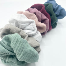 Load image into Gallery viewer, Blue Muslin Scrunchie
