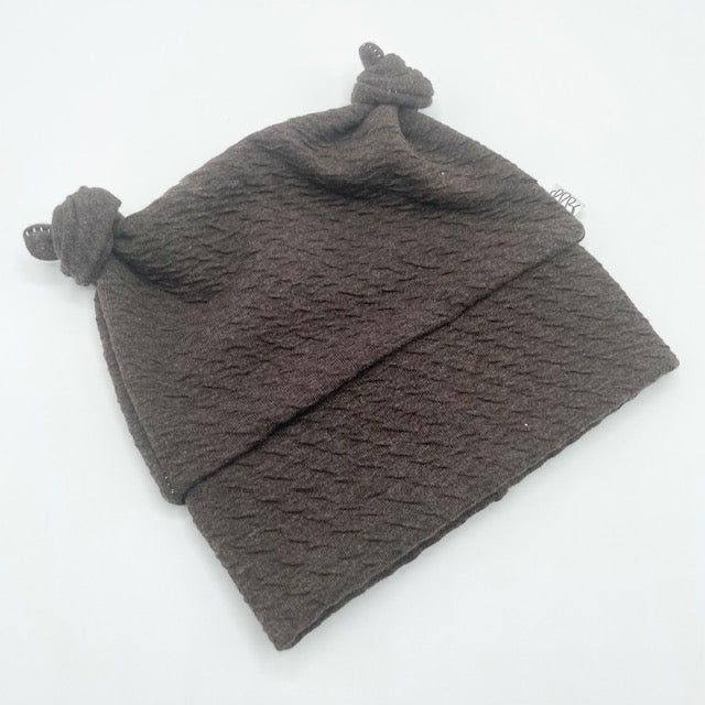 Walnut Knit Double Knot Hat
