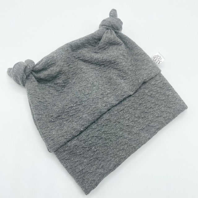 Stone Knit Double Knot Hat