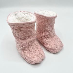 Rose Knit Winter Booties