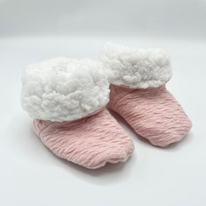 Rose Knit Winter Booties