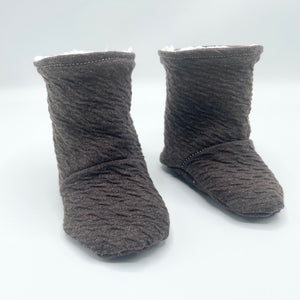 Walnut Knit Winter Booties
