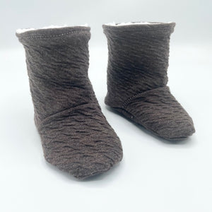 Walnut Knit Winter Booties
