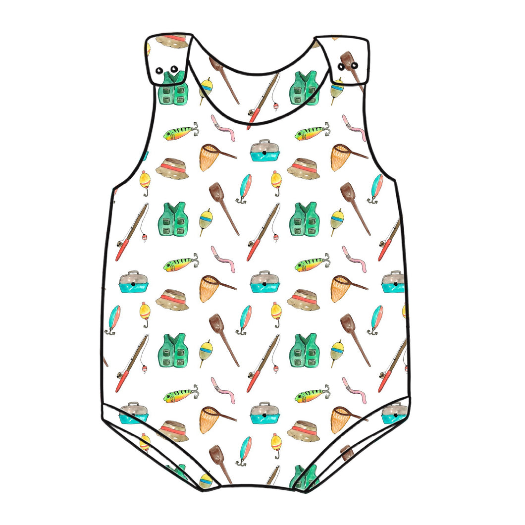 Gone Fishing Bloomer Romper