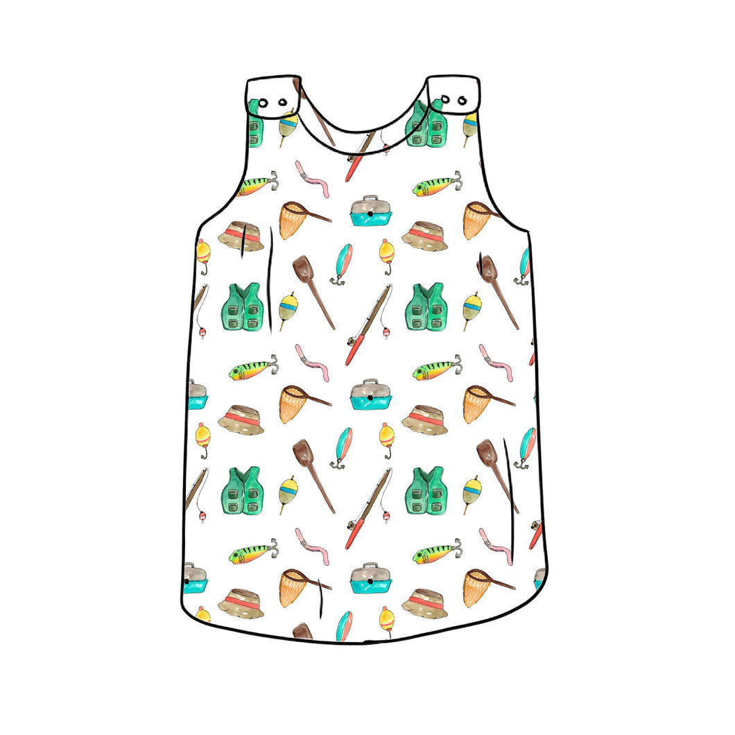 Gone Fishing Pinafore Dress