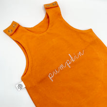 Load image into Gallery viewer, Orange Personalised Romper
