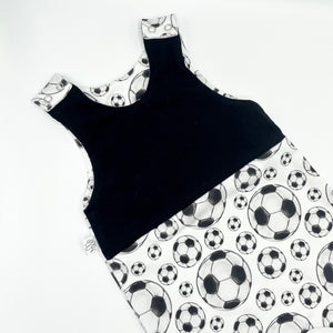 Football/Black Twist Top Outfit