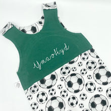 Load image into Gallery viewer, Football/Green Twist Top Outfit

