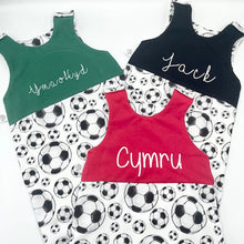 Load image into Gallery viewer, Football/Black Twist Top Outfit
