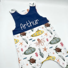 Load image into Gallery viewer, Under the Sea / Navy Twist Top Outfit

