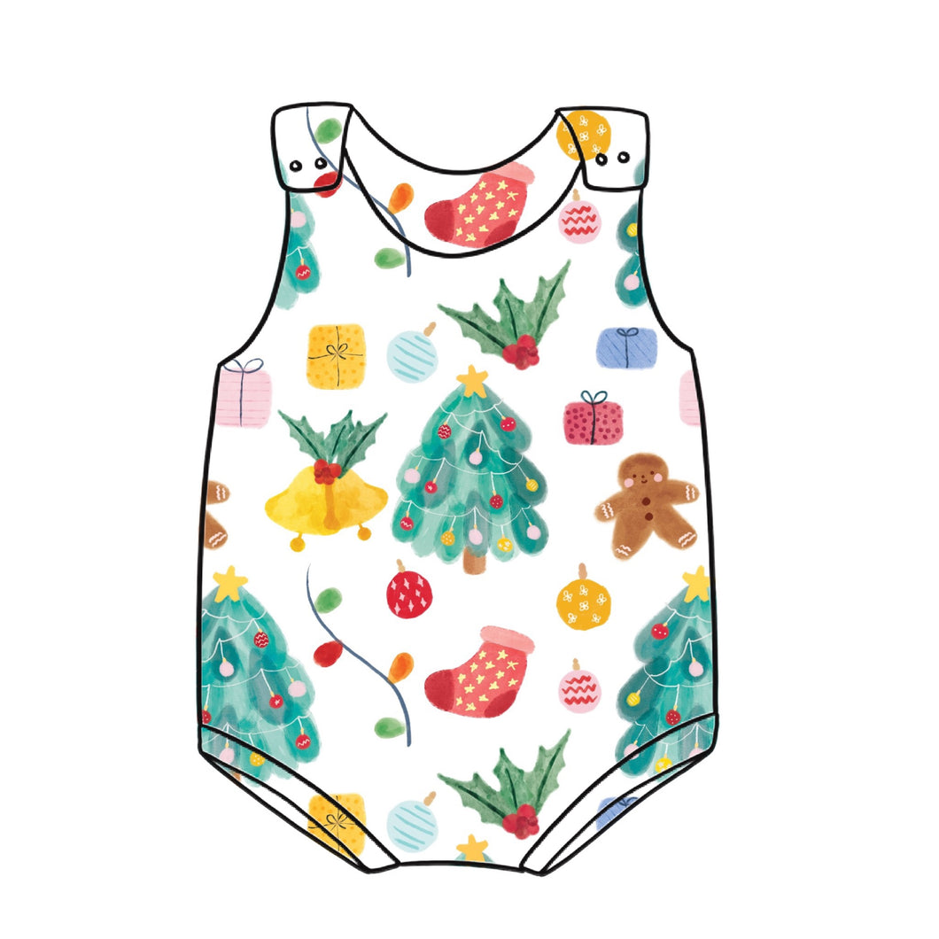Merry Christmas Bloomer Romper