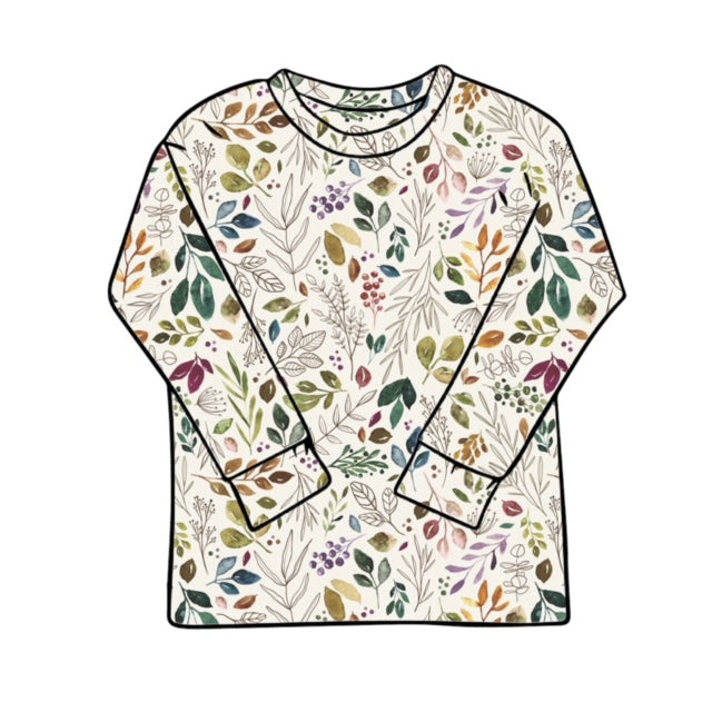 Vintage Leaves Long Sleeved T-Shirt