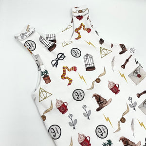 Mischief Managed Footed Romper