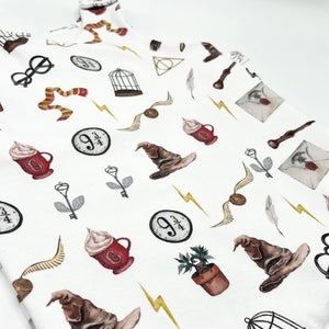 Mischief Managed Footed Romper