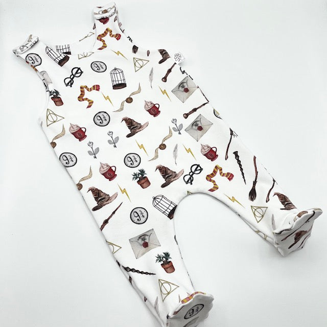 Mischief Managed Footed Romper