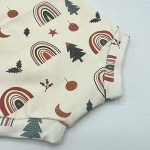 Boho Christmas Bloomer Romper