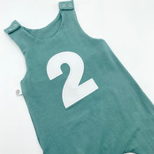 Load image into Gallery viewer, Green Birthday Romper
