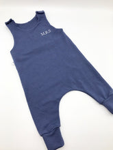 Load image into Gallery viewer, Plain Navy Footed Romper
