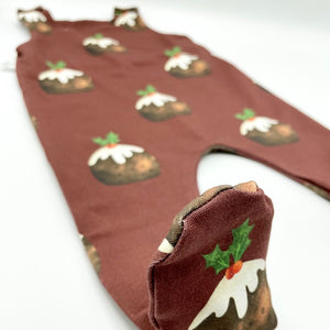 Christmas Pudding Footed Romper