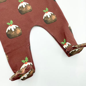 Christmas Pudding Footed Romper