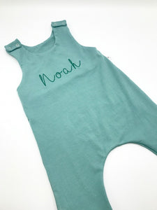 Plain Green Classic Romper