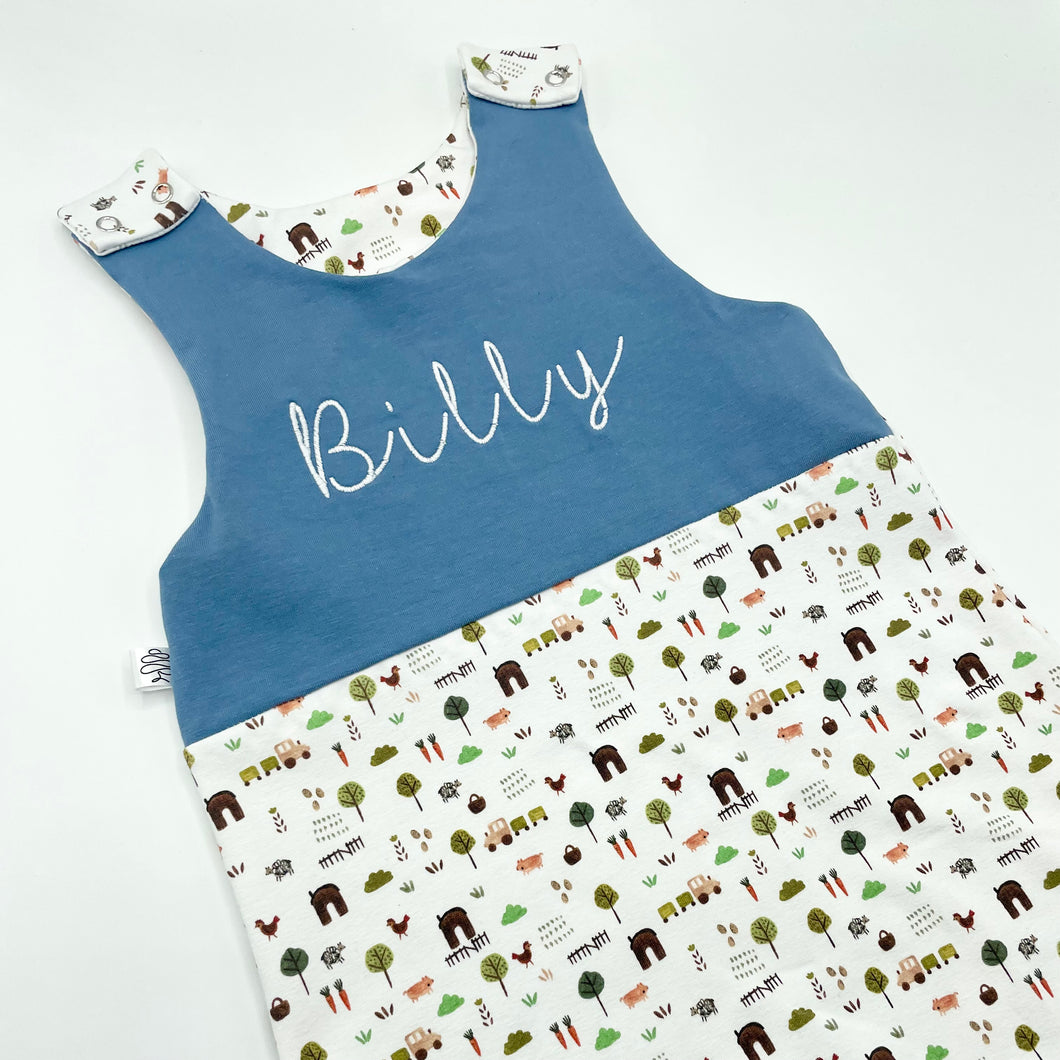 Mini Farm/Light Blue Twist Top Outfit
